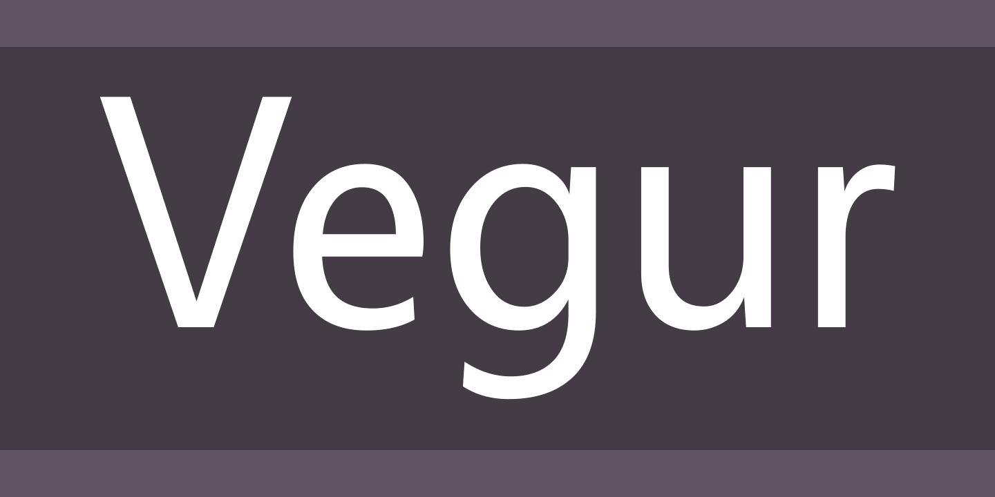 Ejemplo de fuente Vegur Regular